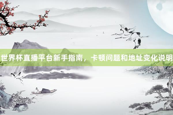 世界杯直播平台新手指南，卡顿问题和地址变化说明
